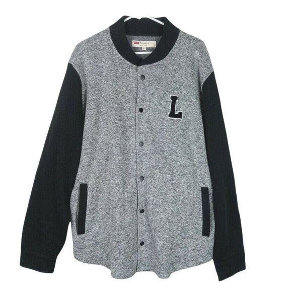 Levis Mens Knit Letterman Varsity Jacket Softshell